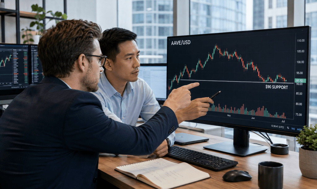 AAVE holds above $90 as protocol deposits rise, but retail demand weakens